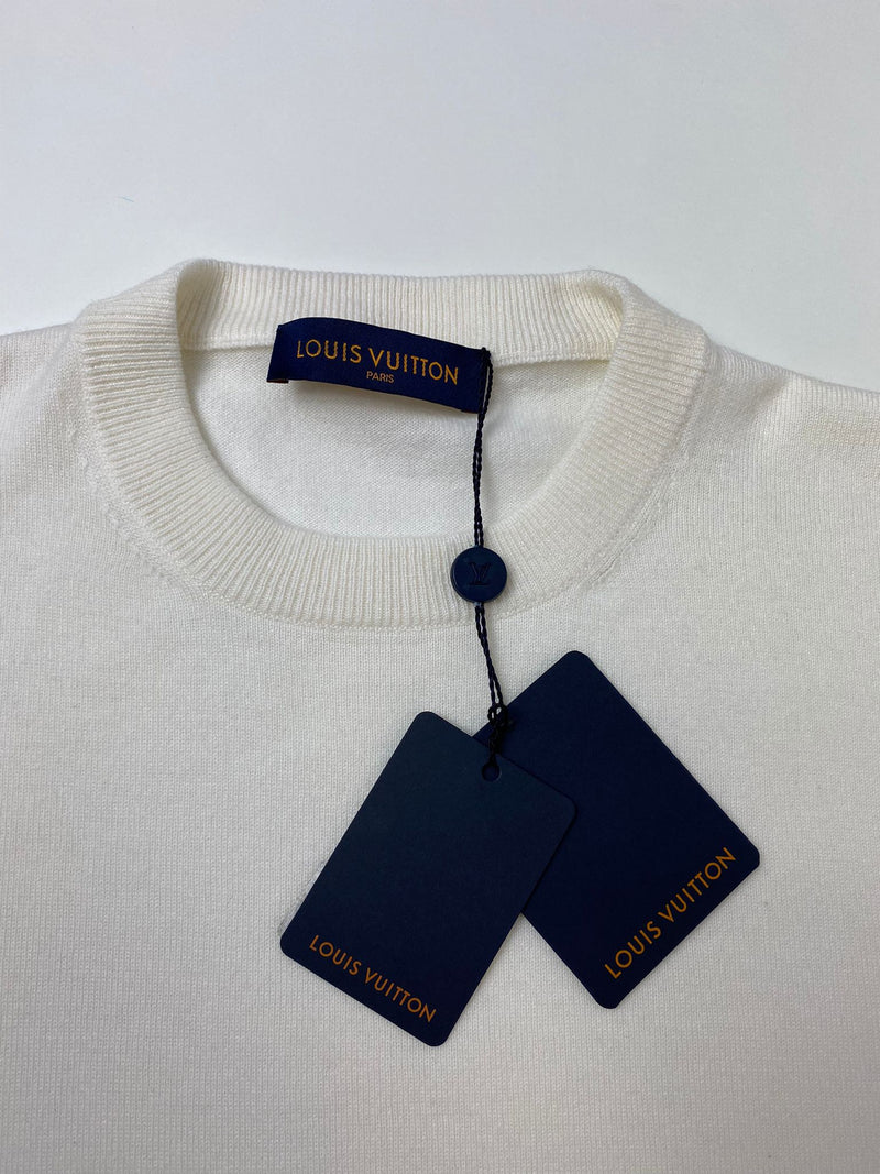 Louis Vuitton Brown Logo Print Cotton Crew Neck Half Sleeve T-Shirt S Louis  Vuitton