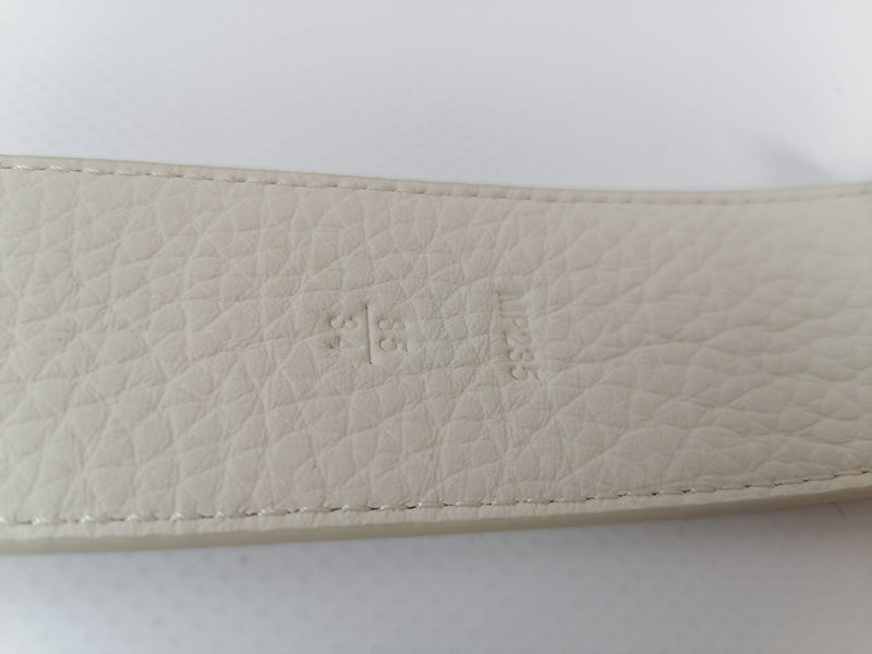 Louis Vuitton Belt MONOGRAM Used White Size 40 in 2023
