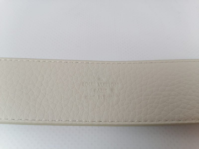 Louis Vuitton Men's Off-White Monogram Empreinte LV Initials Shape  Reversible Belt 40 MM MP235 – Luxuria & Co.