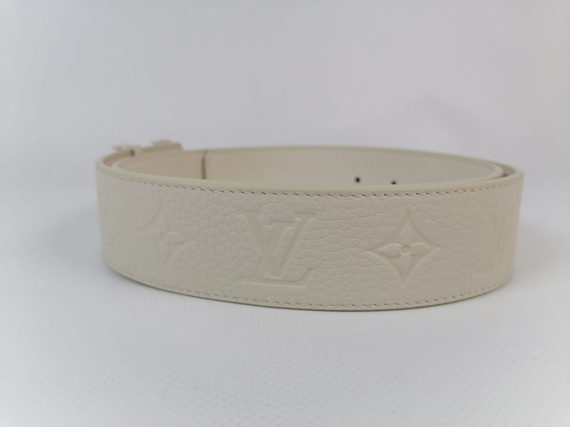 Initiales cloth belt Louis Vuitton Beige size S International in