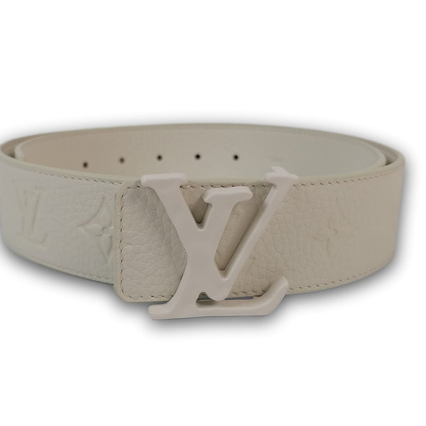 Louis Vuitton LV Women's White Belt Gold Buckle & Box - Size 42 -  France Virgil