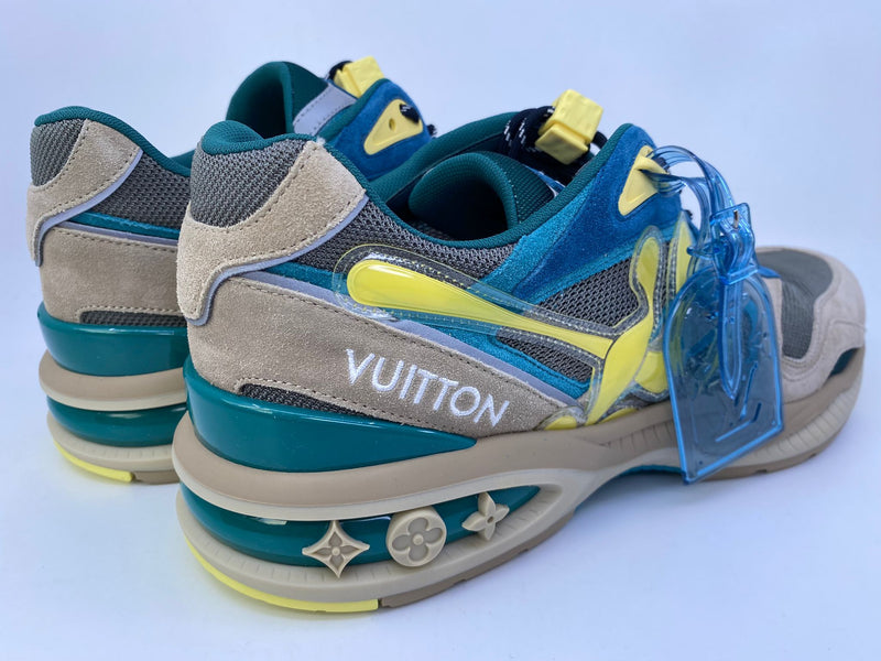 Louis Vuitton Men's Blue Gray Suede & Mesh LV Trail Sneaker – Luxuria & Co.