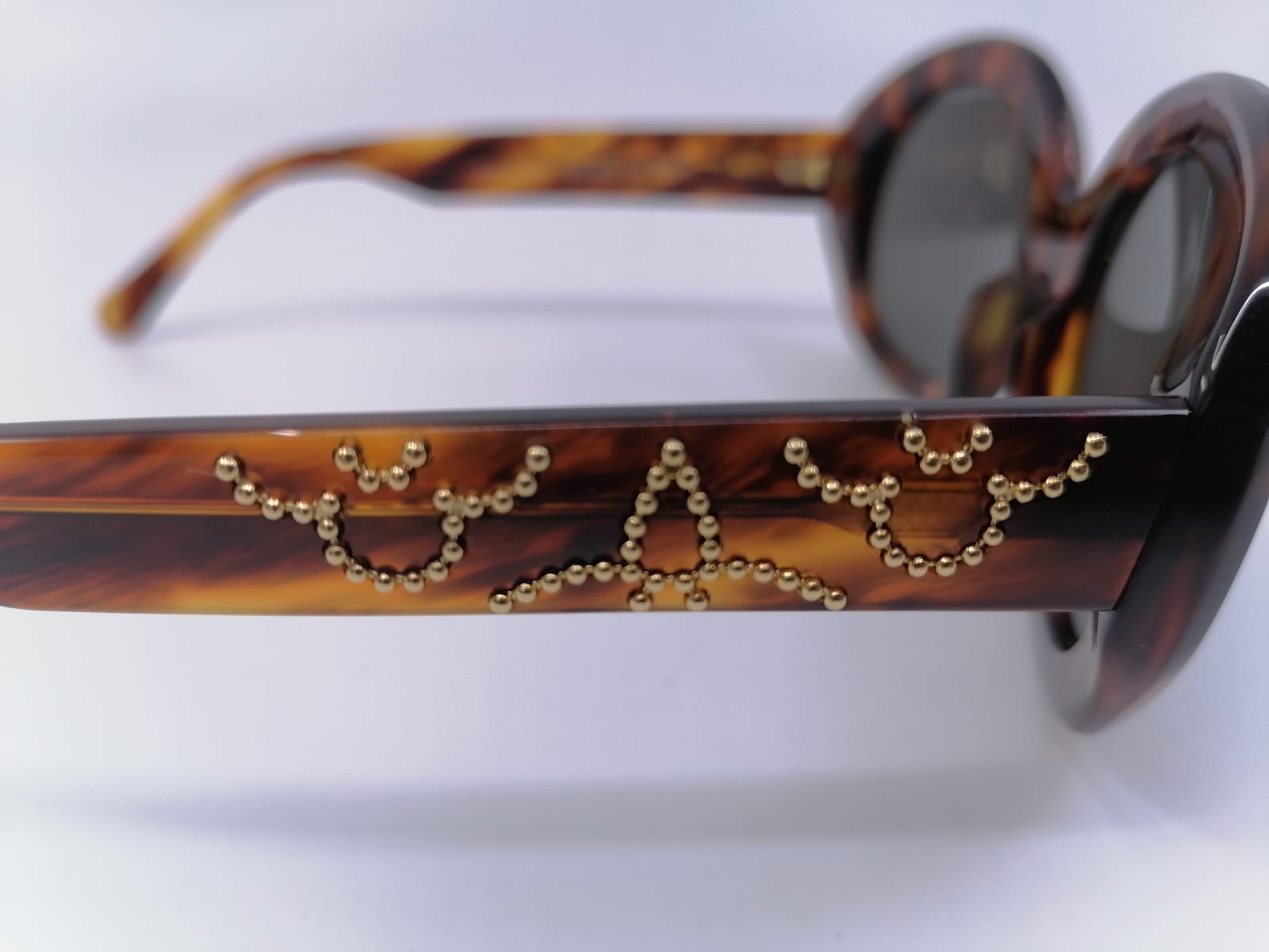 Louis Vuitton La Piscine Sunglasses Acetate Metal Brown Auth LOUIS VUITTON Brown Gold Speckling Metal Frame  main image 2