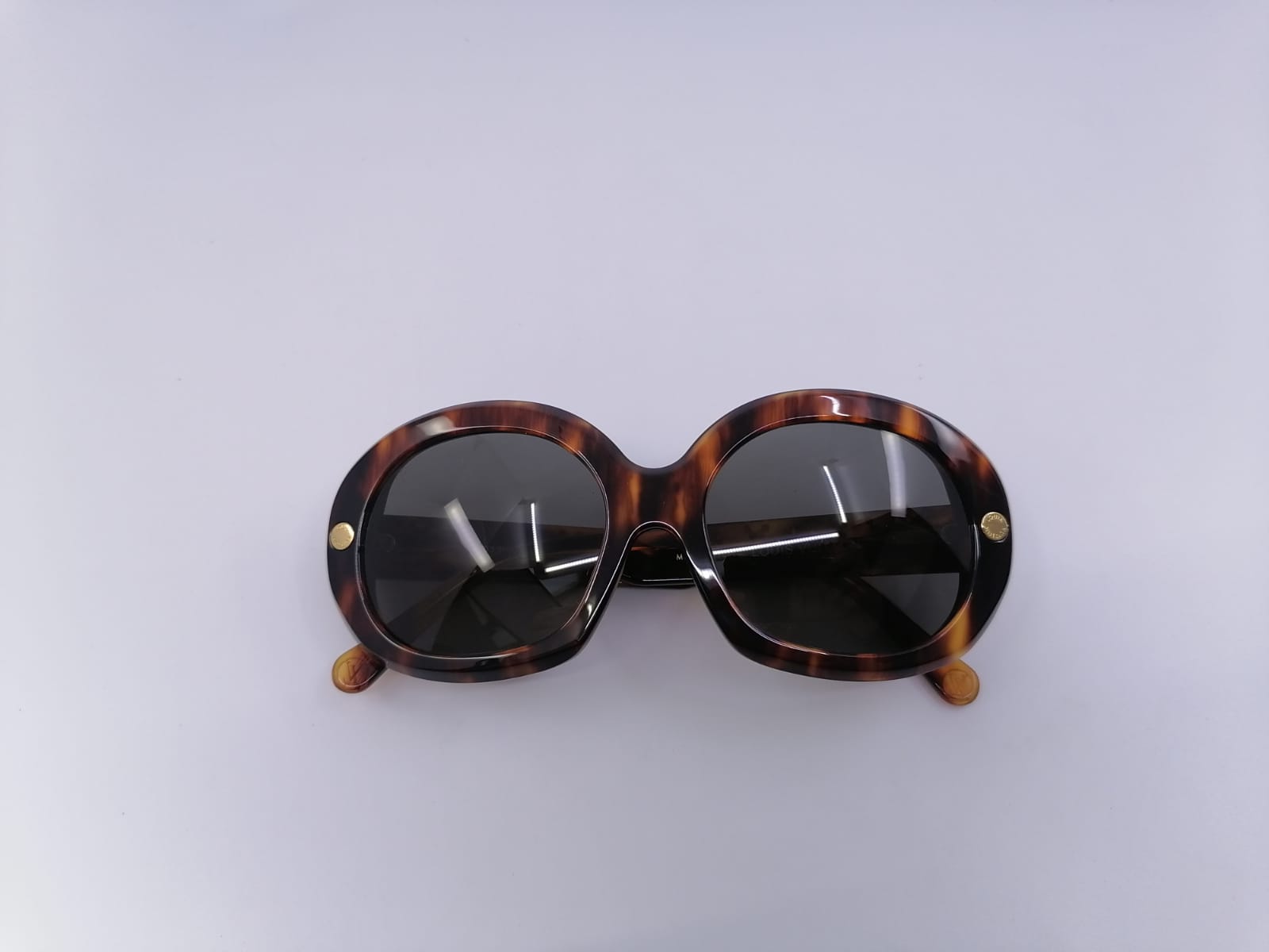 Louis Vuitton La Piscine Sunglasses Acetate Metal Brown Auth LOUIS VUITTON Brown Gold Speckling Metal Frame  main image 4