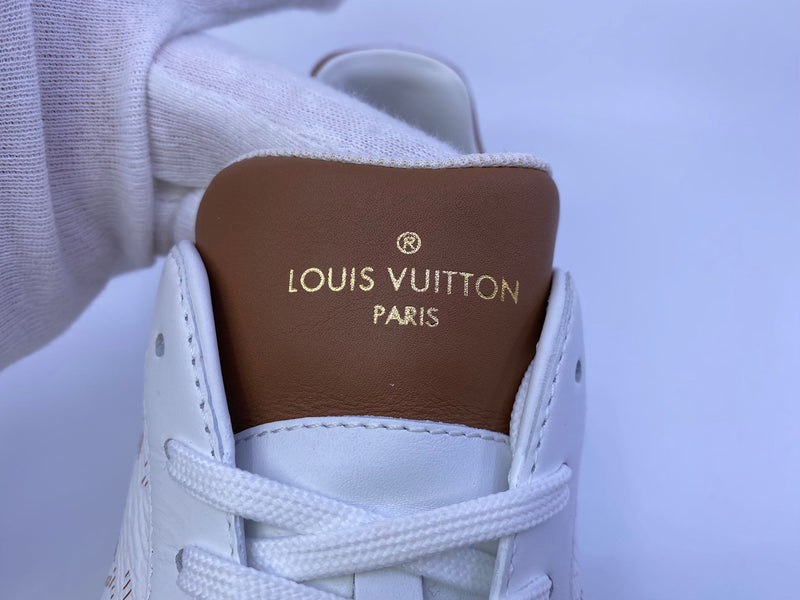 Louis Vuitton Men's Beige Monogram Leather Luxembourg Sneaker