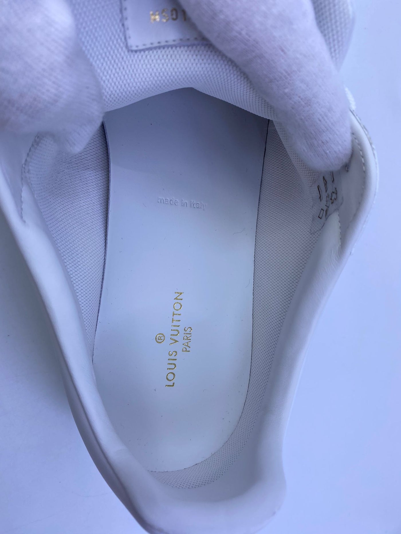 Louis Vuitton Men's White Monogram Leather Luxembourg Sneaker