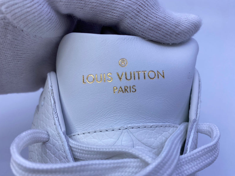 Louis Vuitton Men's White & Gold Monogram Luxembourg Sneaker – Luxuria & Co.