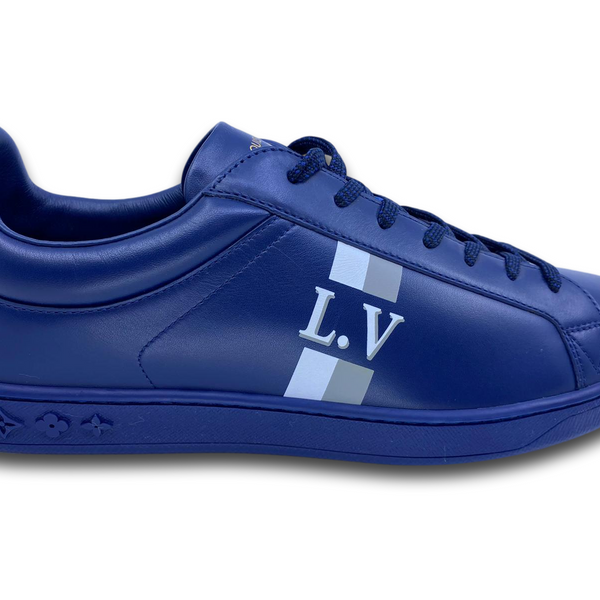 LOUIS VUITTON Calfskin Luxembourg Sneakers 8 Red Blue White 626484