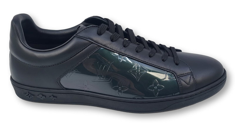 Louis Vuitton Black Leather Luxembourg Low Top Sneakers Size 41 Louis  Vuitton