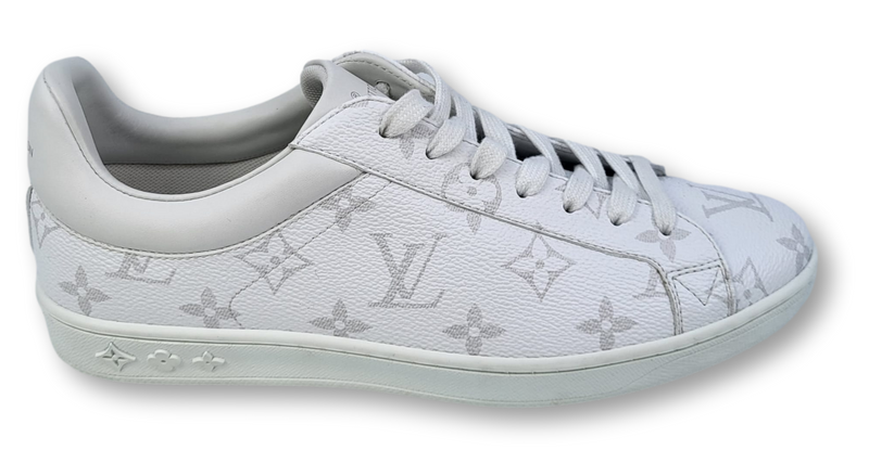 Louis Vuitton Men's White Monogram Luxembourg Sneaker – Luxuria & Co. Louis Vuitton Men's White Monogram Luxembourg Sneaker – Luxuria & Co.