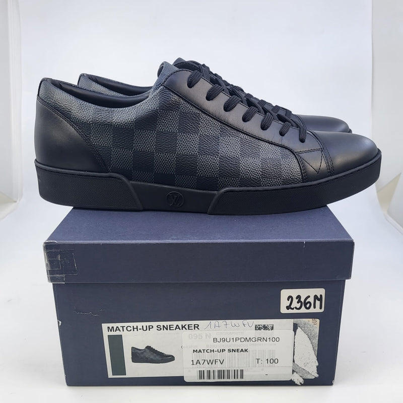 Match up leather trainers Louis Vuitton Black size 7.5 UK in