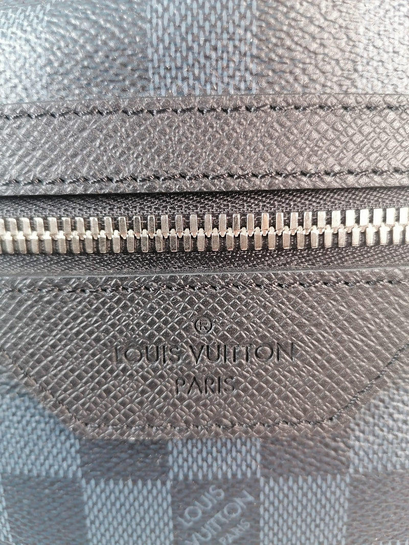 LOUIS VUITTON Damier Cobalt Backpack Matchpoint N40009 Navy Black