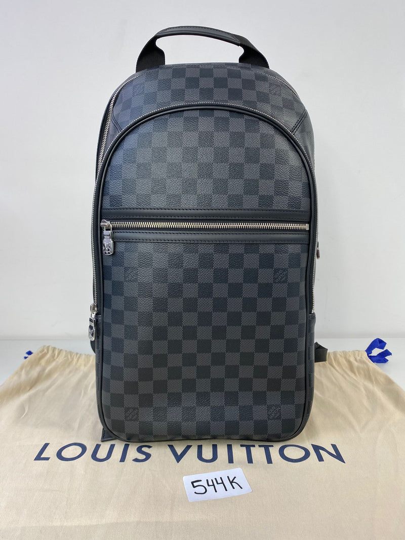 Louis Vuitton Men's Michael Backpack Damier Graphite N40310 Luxuria & Co. Louis Vuitton Men's Michael Backpack Damier Graphite N40310 Luxuria & Co.