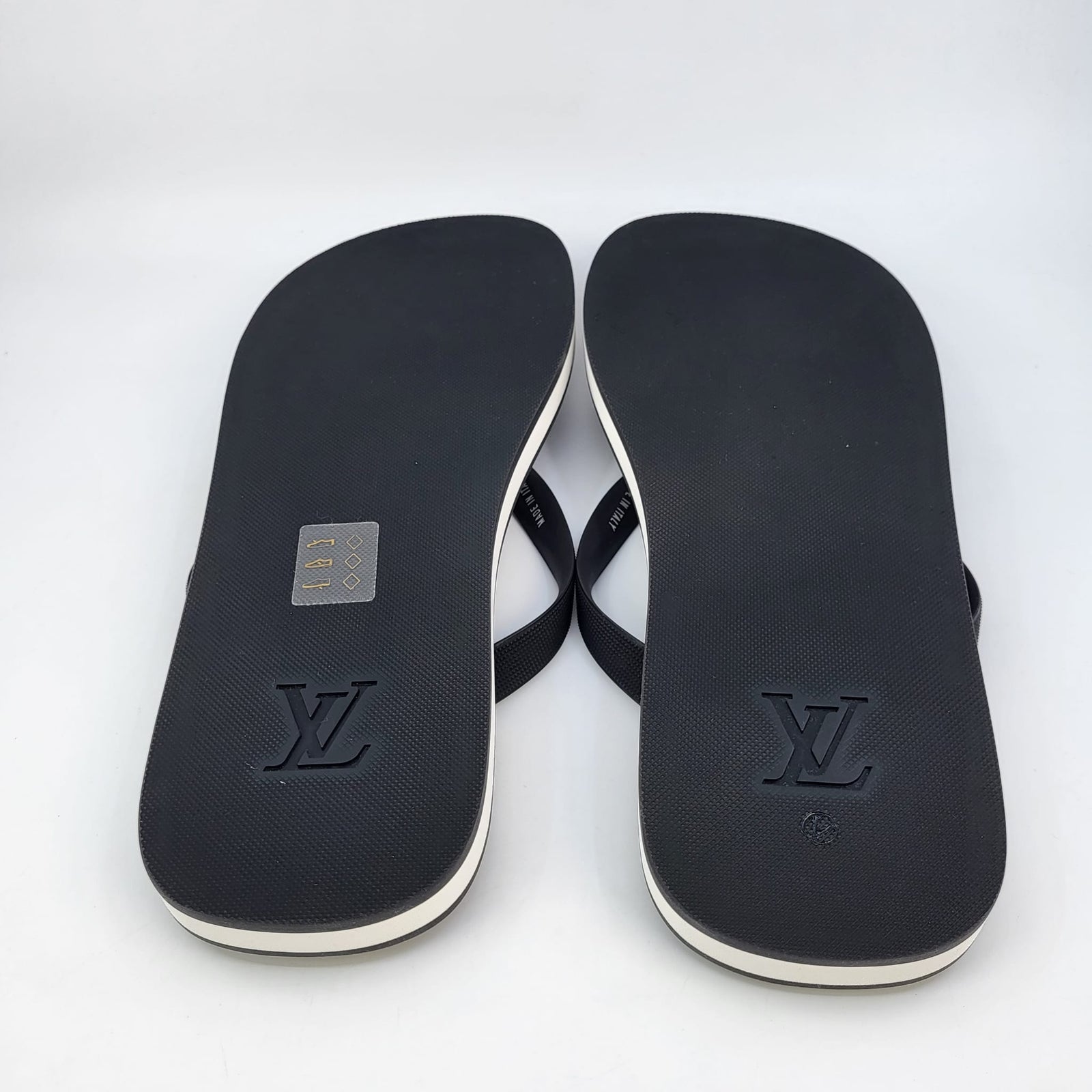 Louis Vuitton Men\'s Navy Molitor Leather Thong Flip Flops Louis Vuitton sandals for Men | Buy or Sell your Designer  main image 2