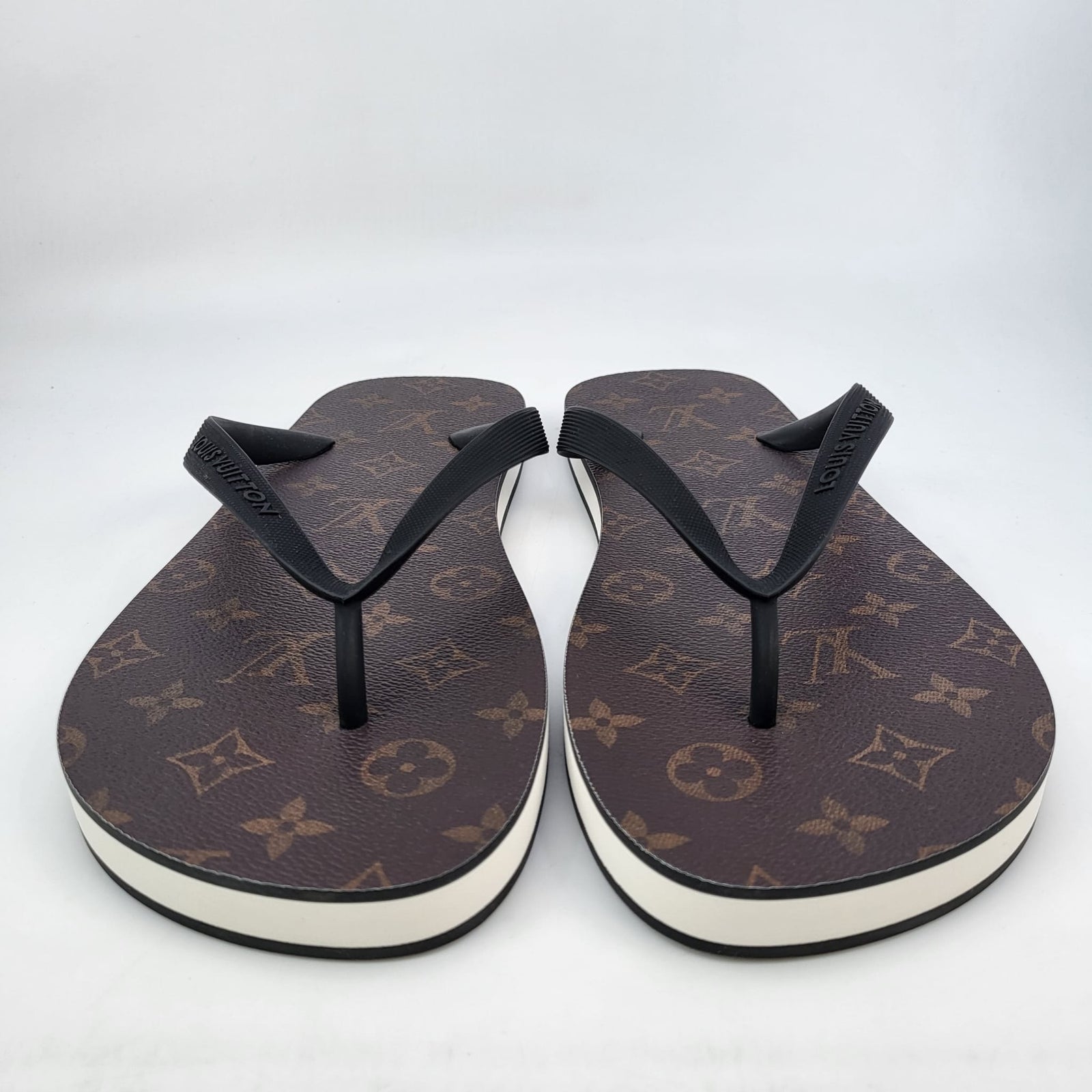 Louis Vuitton Monogram Molitor Thong Sandals Flip Flops Men\'s Size 9 Black Brown Louis Vuitton Men main image 4