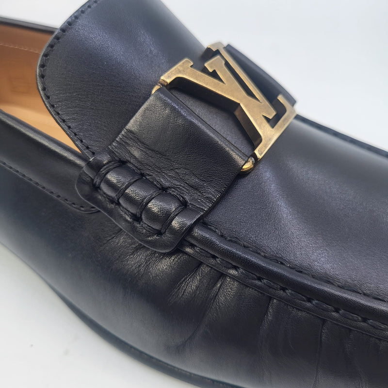 Louis Vuitton Black Leather Montaigne Loafers Size 40.5 Louis Vuitton