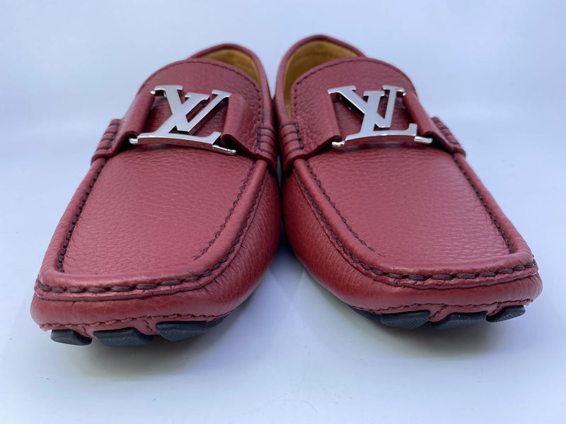 Louis Vuitton Red Leather Monte Carlo Loafers Size 41.5 Louis Vuitton