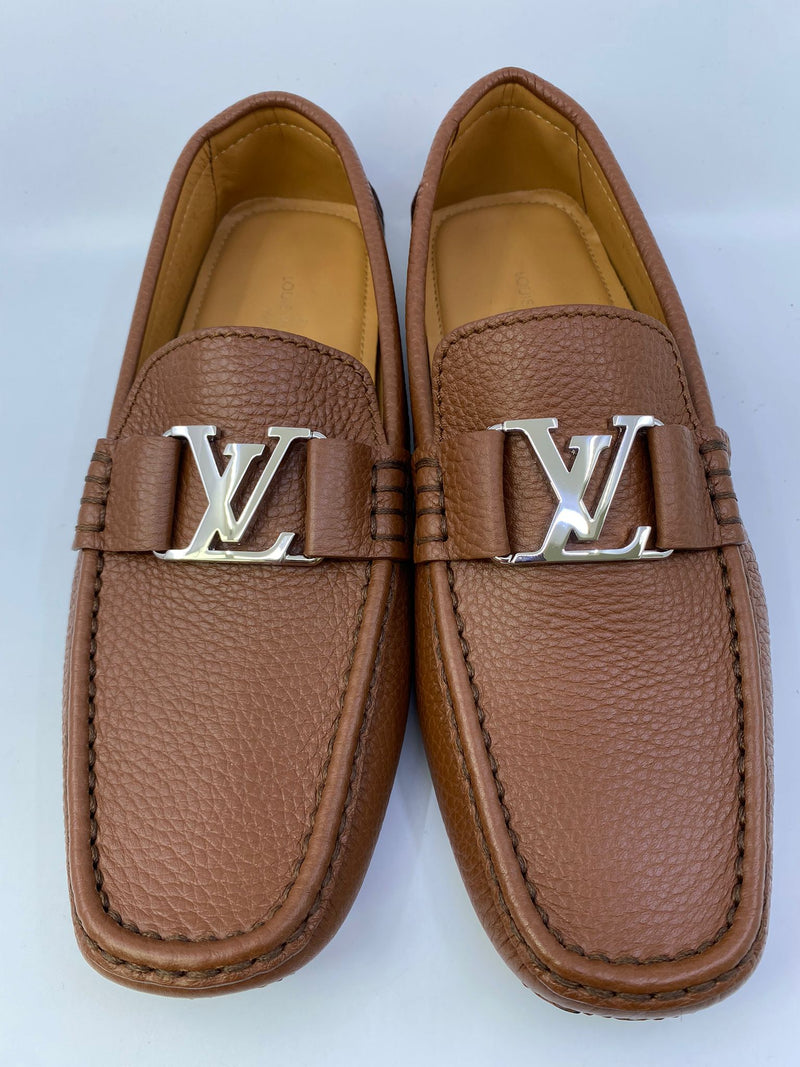 LOUIS VUITTON Calfskin Mens Monte Carlo Car Shoe Moccasin Loafers
