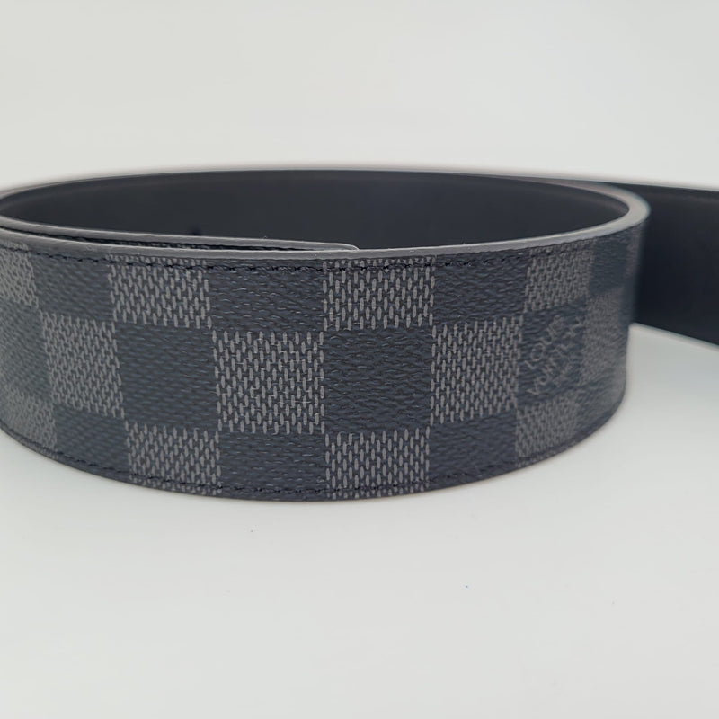 Louis Vuitton Damier Graphite Canvas Plate Reversible Belt Size 85
