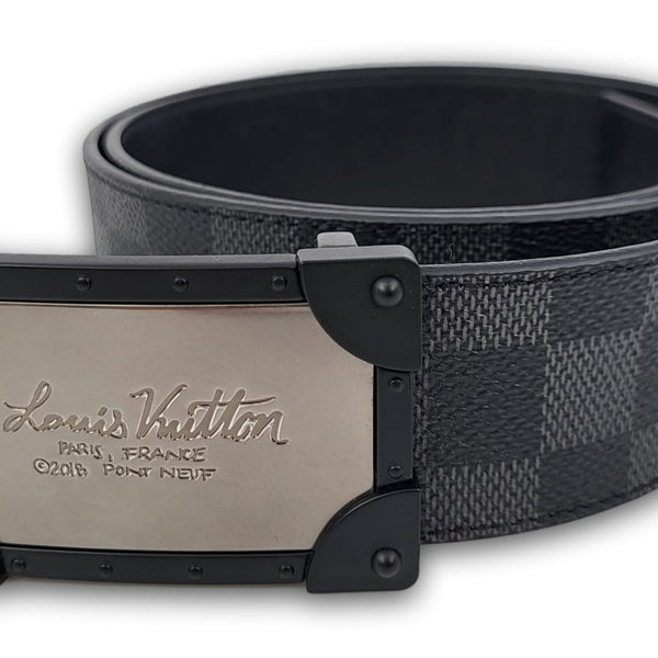 Louis Vuitton Neo Trunk Double-sided Leather Belt In White