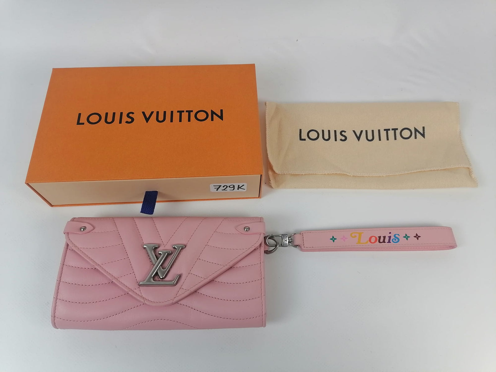LOUIS VUITTON ルイヴィトン ニューウェーブ LV ロゴ ロングウォレット 長財布 M63729 ピンク LOUIS VUITTON - LOUIS VUITTON ルイヴィトン ニューウェーブ LV ロゴ