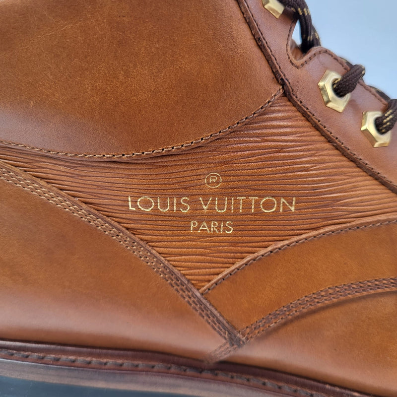 Louis Vuitton BOTAS bota vuitton OBERKAMPF Marrom Preto Couro ref