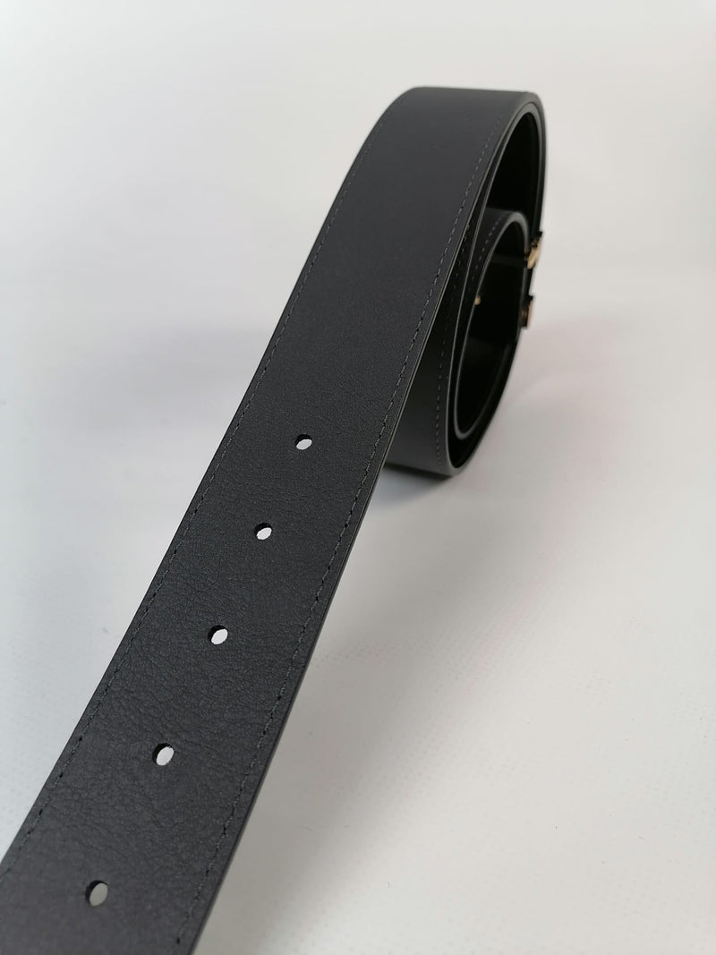 Louis Vuitton Men's Black Leather LV Optic 40 MM Reversible Belt