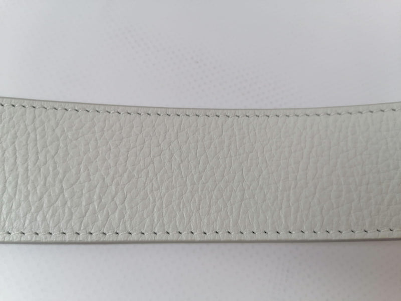 Louis Vuitton Men's White Leather LV Prism 40 MM Belt M0165 size 36 / 90 cm