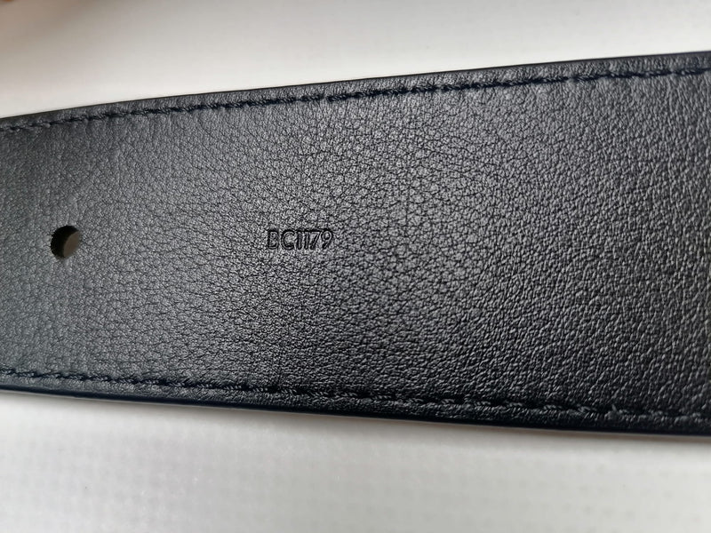 Buy Louis Vuitton LV Prism Sunture Leather Belt Black M0166 90/36
