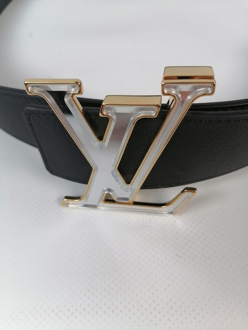 Louis Vuitton Black Leather Neogram Belt 95CM