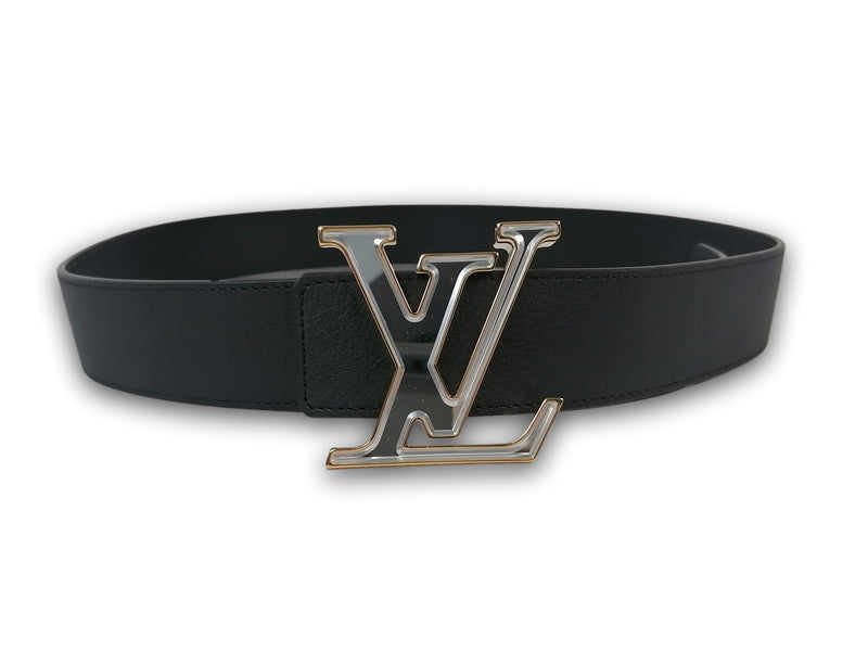 Genuine Louis Vuitton LV Black Leather belt with LV Box & pouch, Belt Size  34 