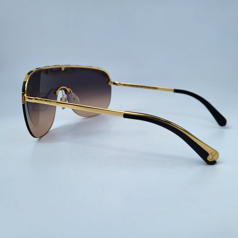 LOUIS VUITTON Purple Rain Sunglasses Z2367W Gold 1289459