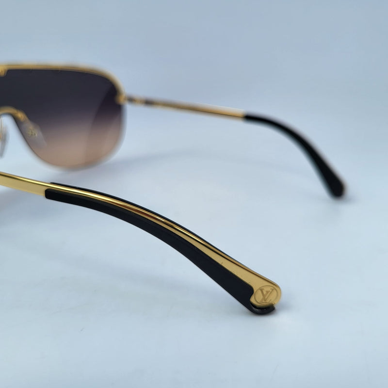Louis Vuitton Deep Irresendent Purple Sunglasses with Gold
