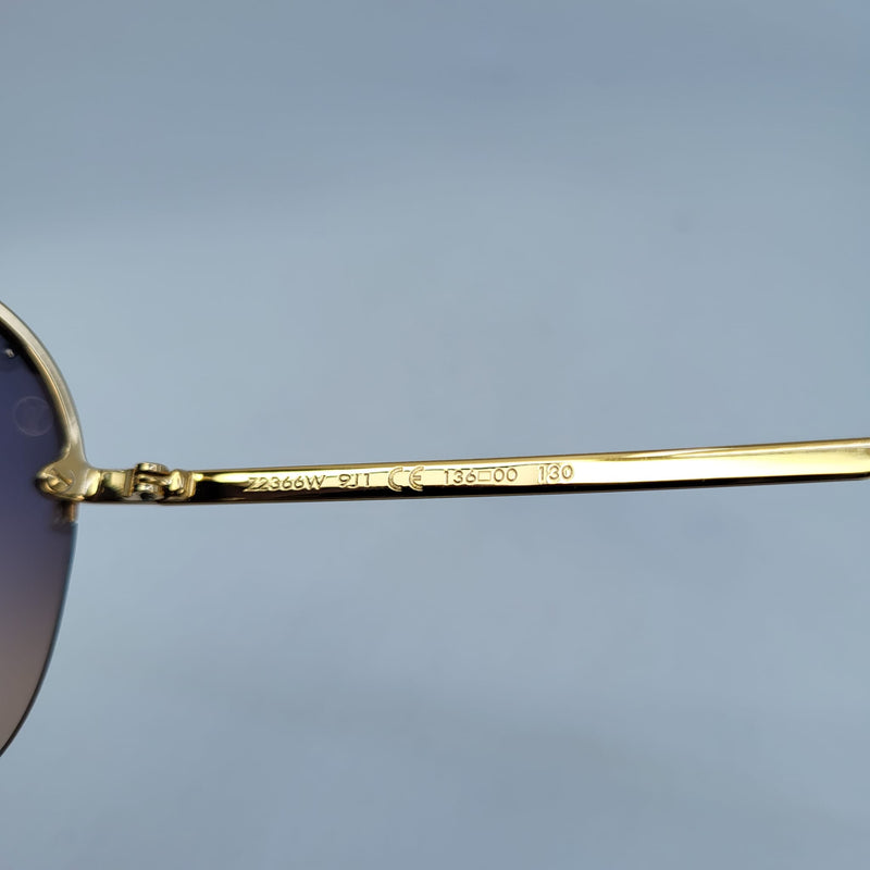 Louis Vuitton, Accessories, Louis Vuitton New Gold And Metallic Mirrored  Purple Rain Sunglasses Z2377w