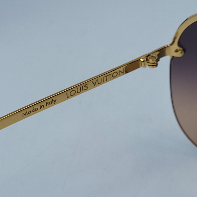 Louis Vuitton Gold Tone/ Metallic Mirrored Z2377W Shield