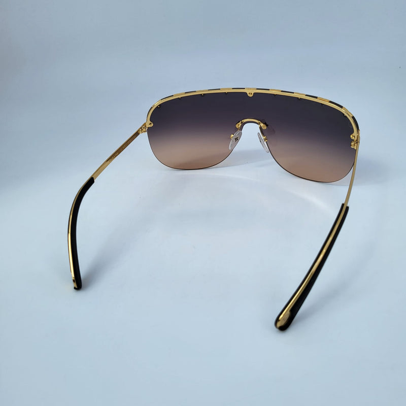 LOUIS VUITTON Purple Rain Sunglasses Z2367W Gold 1289459