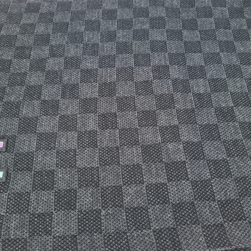 Louis Vuitton Men's Black & Gray 100% Wool Rain Damier Graphite  Scarf M76042