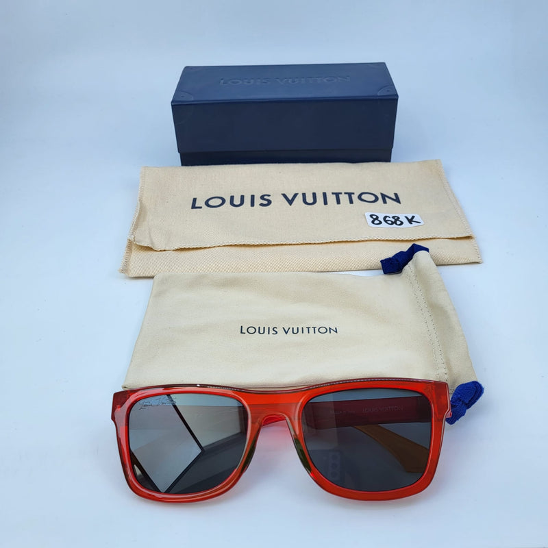 Louis Vuitton LV Rainbow W Men's Red Square Sunglasses Z1187W