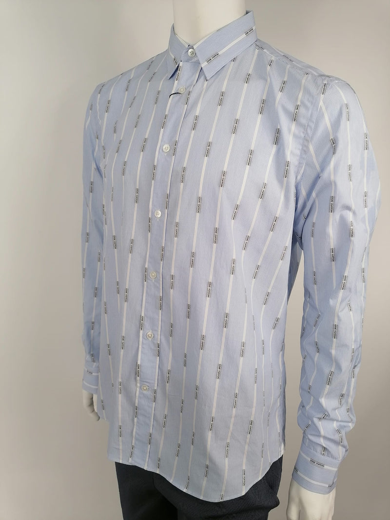 Louis Vuitton Men's Striped White & Blue Cotton Gravity Regular Fit Shirt –  Luxuria & Co.