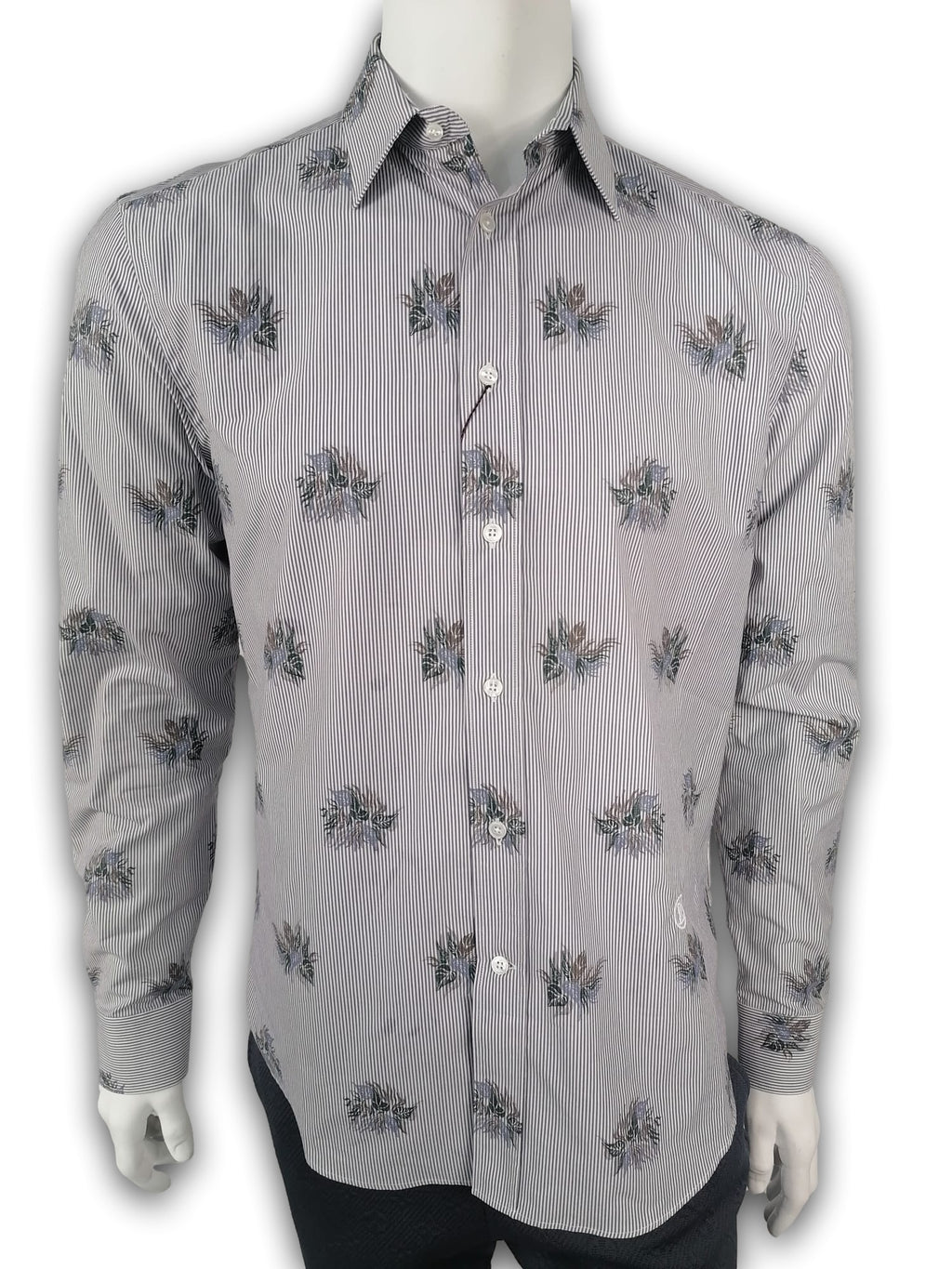 Louis Vuitton Men's Gray Cotton Button Down Emblem Shirt – Luxuria & Co.