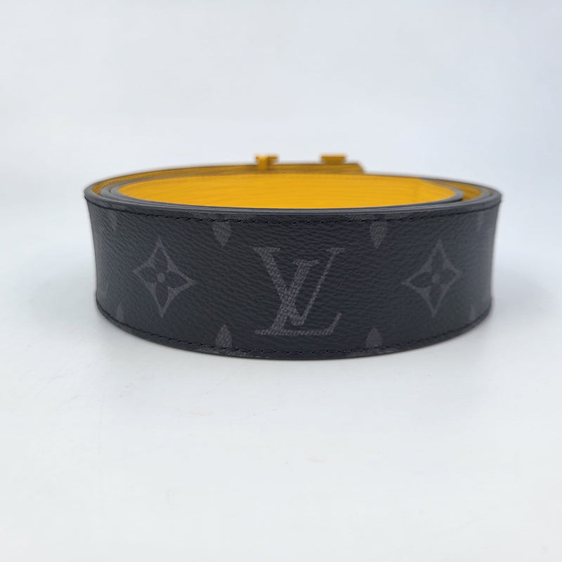 Black Louis Vuitton Monogram Eclipse Initiales Belt