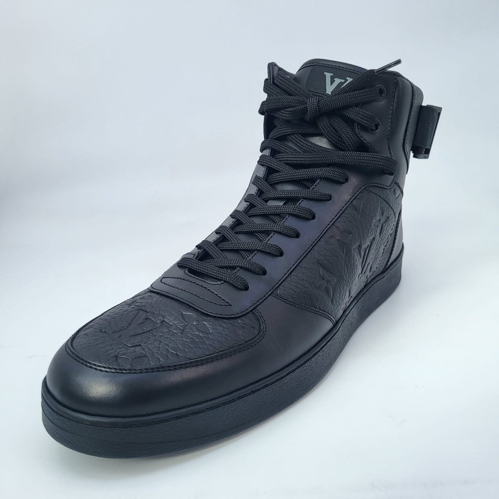 Louis Vuitton Men's Black Monogram Empreinte Rivoli Sneaker
