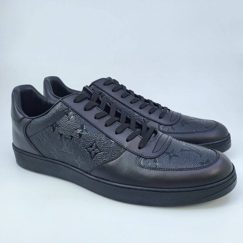Louis Vuitton Men's Black Leather Monogram Rivoli Sneaker