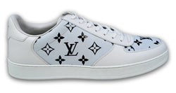 Louis Vuitton Black Leather and Monogram Canvas Rivoli Sneakers Size 43 For  Sale at 1stDibs