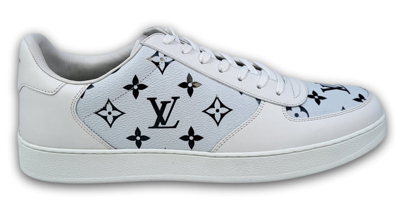 Louis Vuitton Multi Color Womens LV White Leather Monogram Sneakers, Free  Ship