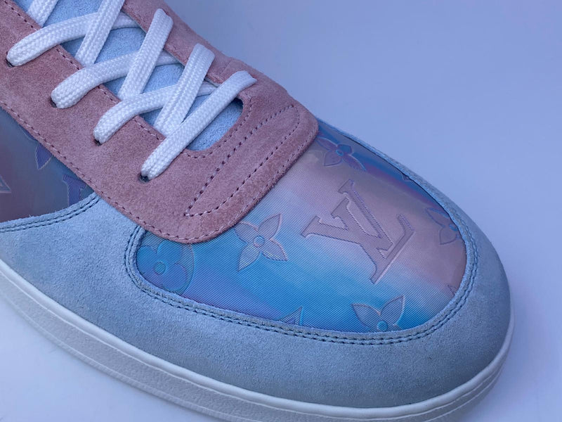 Louis Vuitton Men's Pink & Blue Iridescent Rivoli Sneaker Boot
