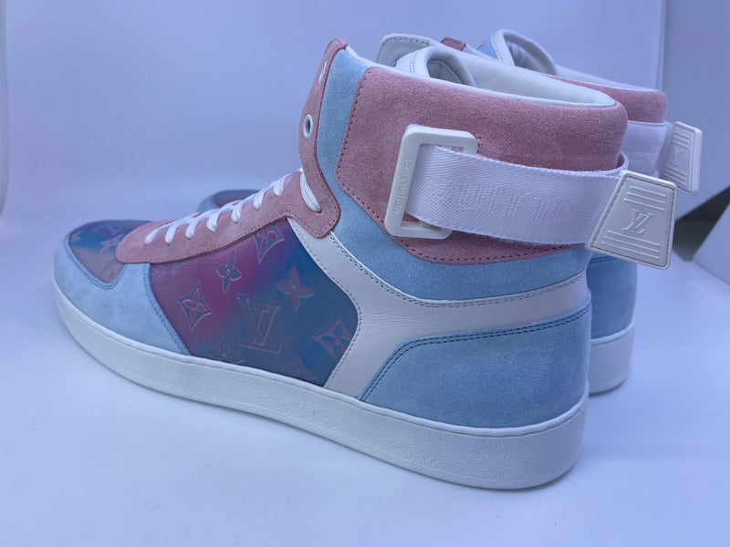 Louis Vuitton Men's Pink & Blue Iridescent Rivoli Sneaker Boot – Luxuria &  Co.