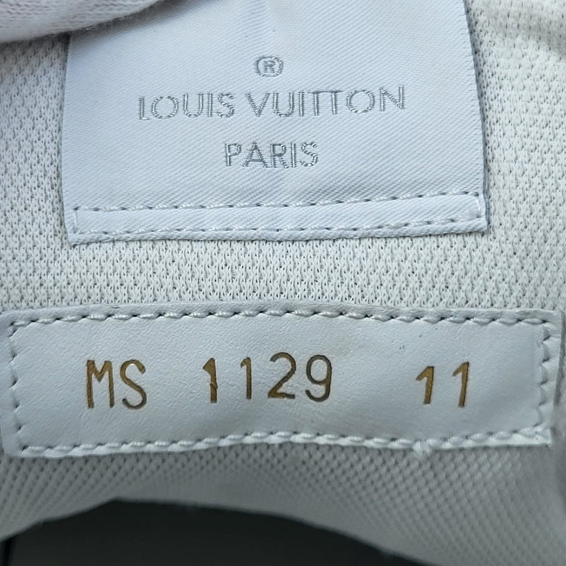 Louis Vuitton Men's White Leather & Monogram Canvas Rivoli Sneaker Boot –  Luxuria & Co.