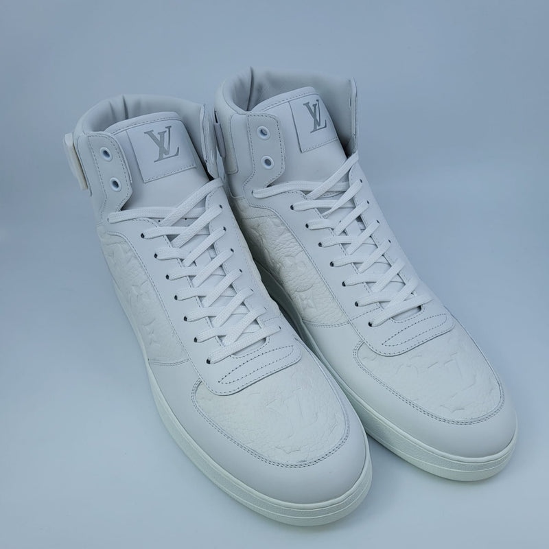 Louis Vuitton Men's White Monogram Leather Rivoli Sneaker – Luxuria & Co.