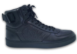 LOUIS VUITTON Rivoli Sneaker Boot Monogram Eclipse. Size 9